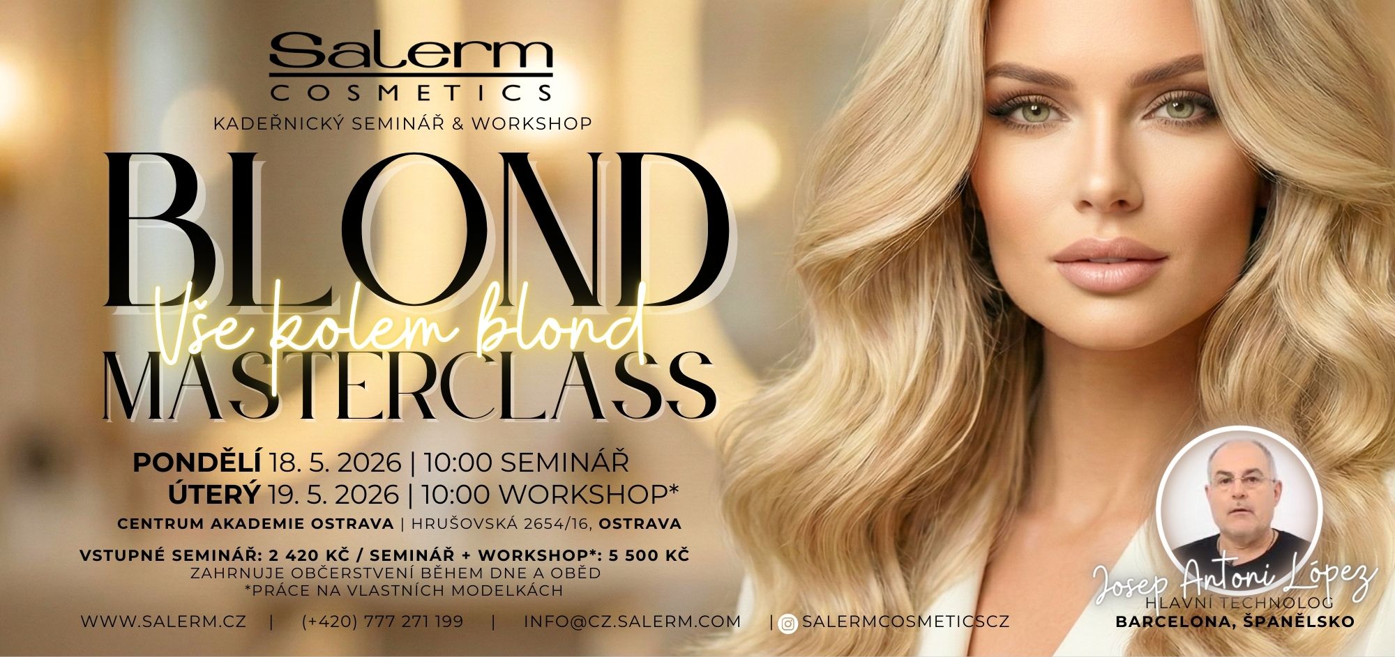 ŠKOLENÍ: Blond Masterclass "Vše kolem blond" OSTRAVA 2026