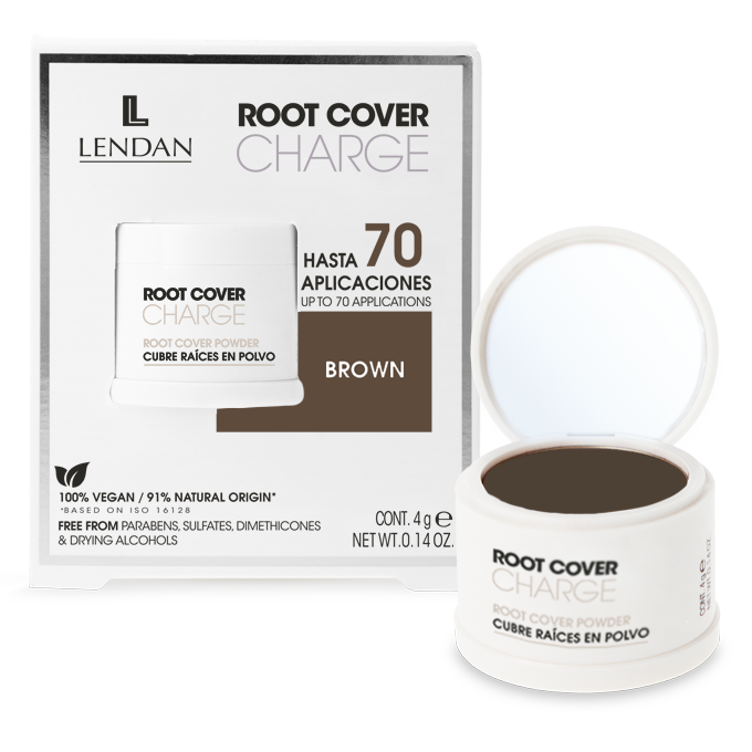 Lendan Root Cover pudr pro zakrytí odrostů a šedin BROWN 4 g
